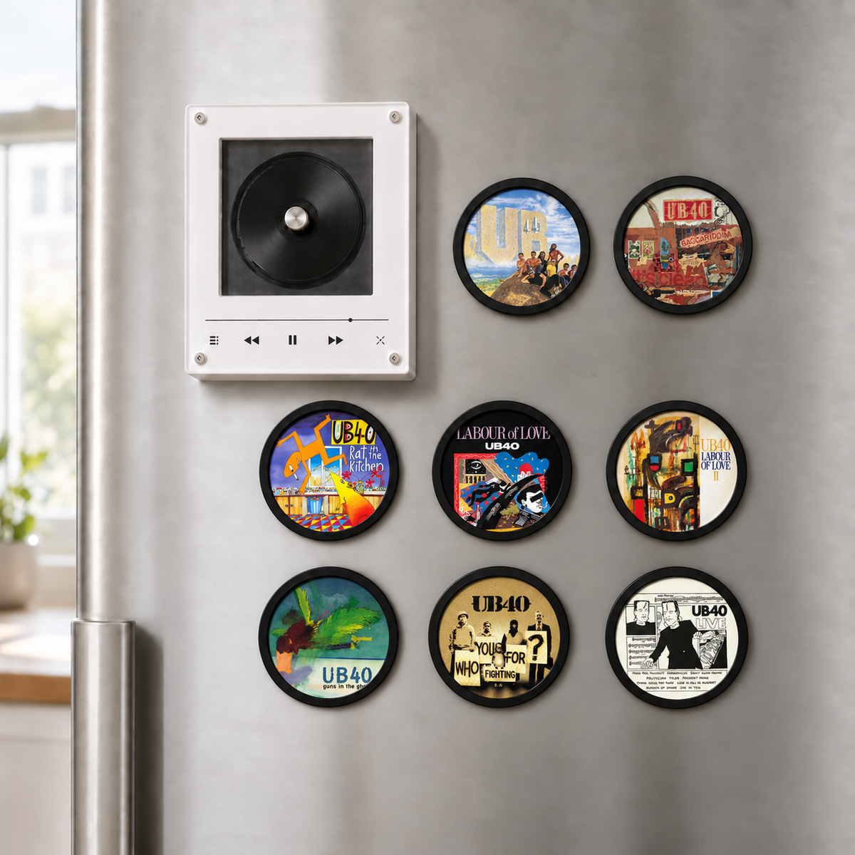 UB40 MagTune Mini CD Player Light Box - Album Art Disc Night Light, USB Backlit Reggae Pop Band Fan Gift