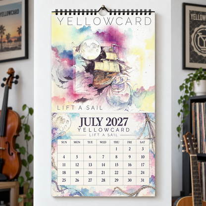 Yellowcard 2027 Wall Calendar - Album Cover Art & Pop Punk Discography Art | Fan Gift & Hanging Decor