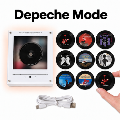 Depeche Mode MagTune, Magnetic Music Player Set, Mini Vinyl Album Magnets, Depeche Mode Fan Gift, Synth Pop & New Wave Collectible