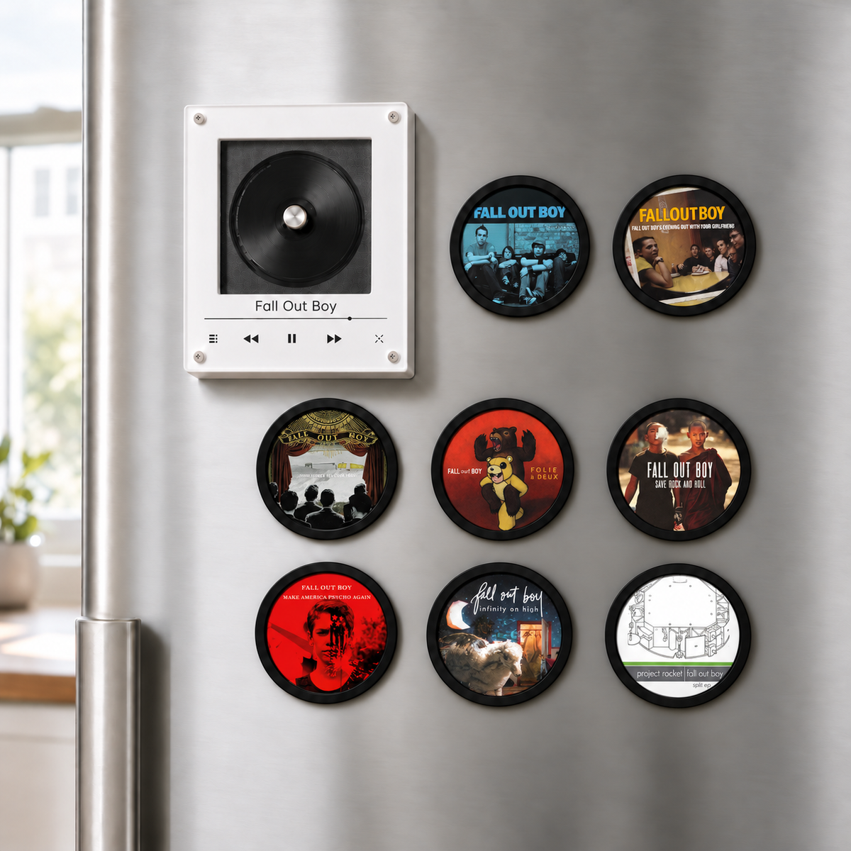 Fall Out Boy MagTune Mini CD Player Light - Premium Pop Punk Merchandise, Infinity on High Album Art LED Night Light Fan Gift
