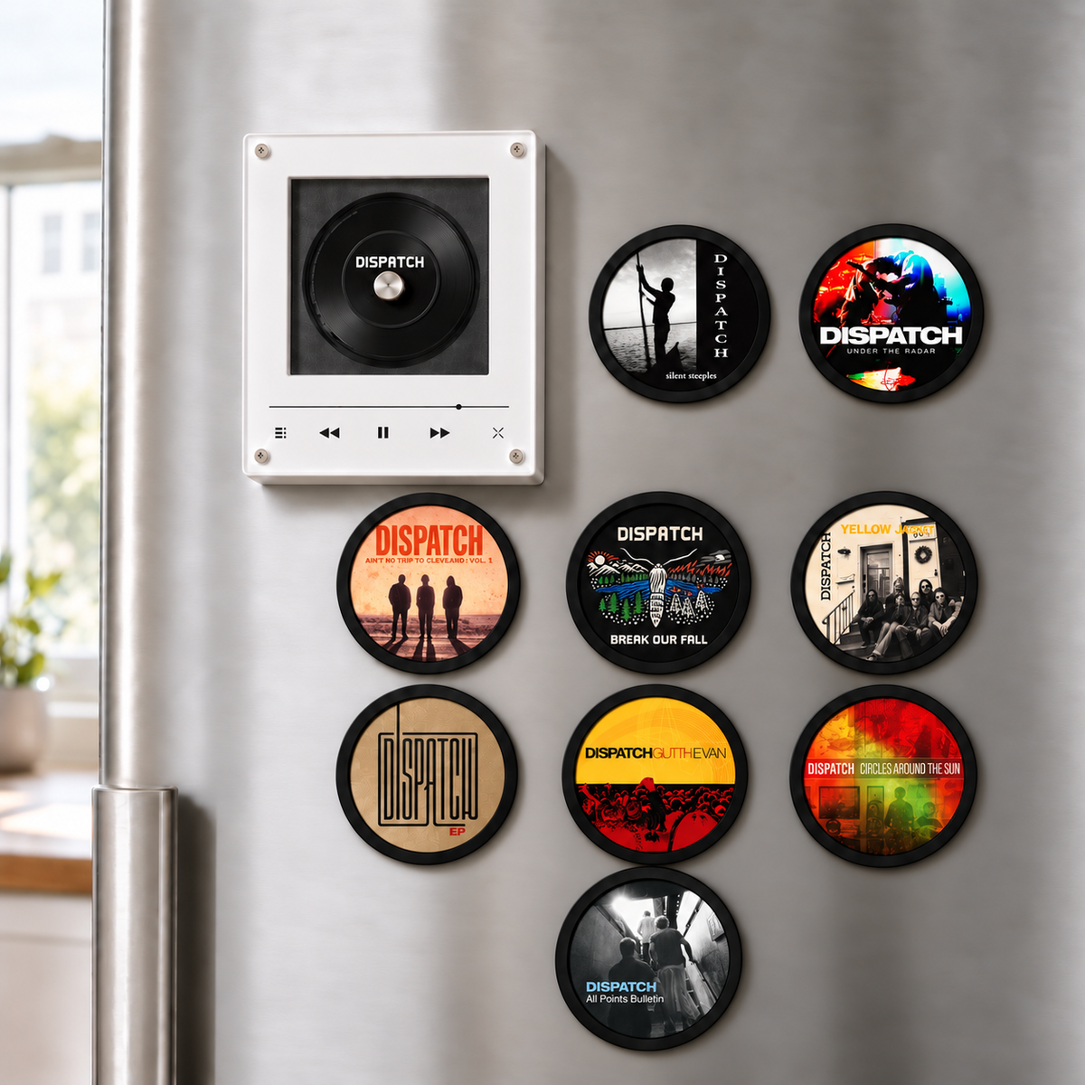 Dispatch MagTune Mini CD Player Light Box - Album Art Disc Night Light & Music Decor Display, USB Backlit Indie Rock Collector Fan Gift