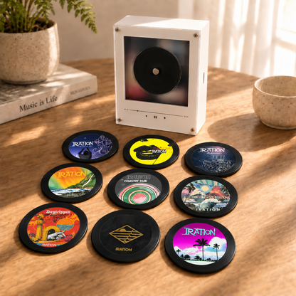 Iration MagTune Mini CD Player Light Box - Album Art Disc Night Light & Music Display, USB Backlit Reggae Rock Fan Gift