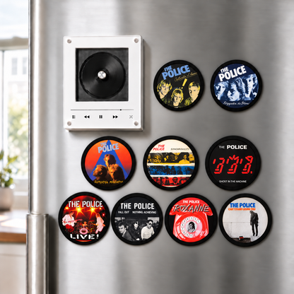 The Police MagTune Mini CD Player Light - Premium New Wave Music Merchandise, Synchronicity Album Art LED Night Light Tabletop Decor Fan Gift