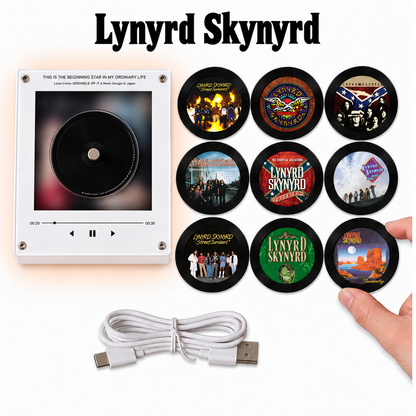 Lynyrd Skynyrd MagTune, Magnetic Music Player Set, Album Art Music Magnets, Southern Rock Fan Gift, Classic Rock Collectible