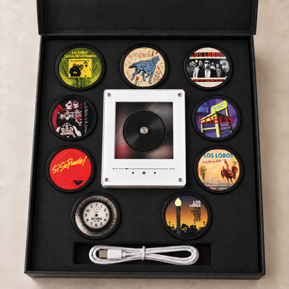 Los Lobos MagTune Mini CD Player Light - Premium Mexican Rock Merchandise, Kiko Album Art LED Night Light Tabletop Fan Gift