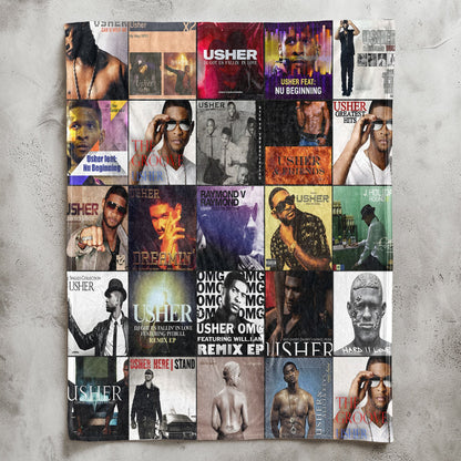 Usher Sherpa Blanket – A Hit-Filled Album Cover Tribute for R&B Lovers