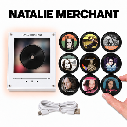 Natalie Merchant MagTune Mini CD Player Light Box - Album Art Disc Night Light, USB Backlit Alternative Pop Fan Gift