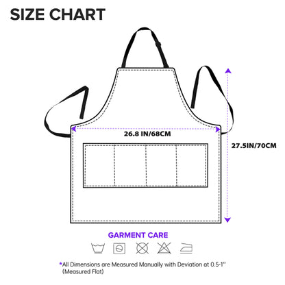 Grateful Dead Apron with Pocket - Stained Glass Skeleton Bertha Kitchen Cooking Apron, Rock Band Chef Fan Gift