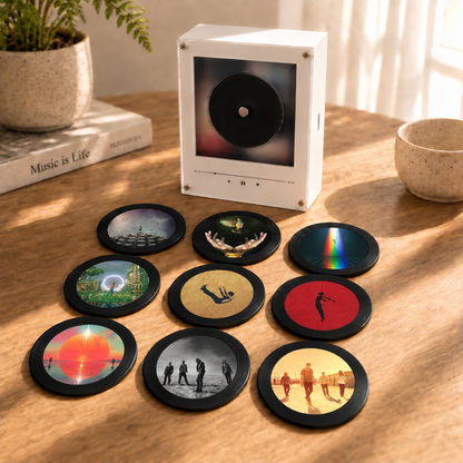 Imagine Dragons Magtune Music Player – Acrylic Album Cover Display with Interchangeable Mini Vinyl Discs