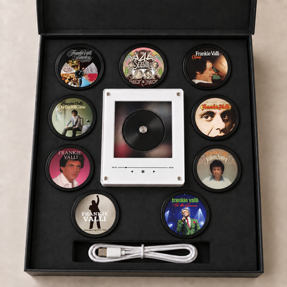 Frankie Valli MagTune Mini CD Player Decor Set – Pop & Rock Album Art Display, Pop Music Fan Gift