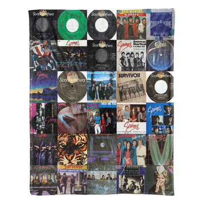 Survivor Sherpa Blanket – Iconic Rock Anthems & Timeless Hits Tribute