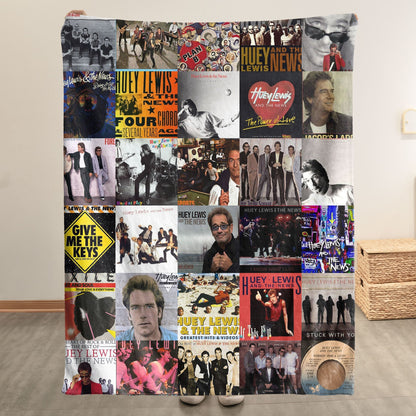 Huey Lewis & The News Sherpa Blanket – A Feel-Good Throwback for True Fans
