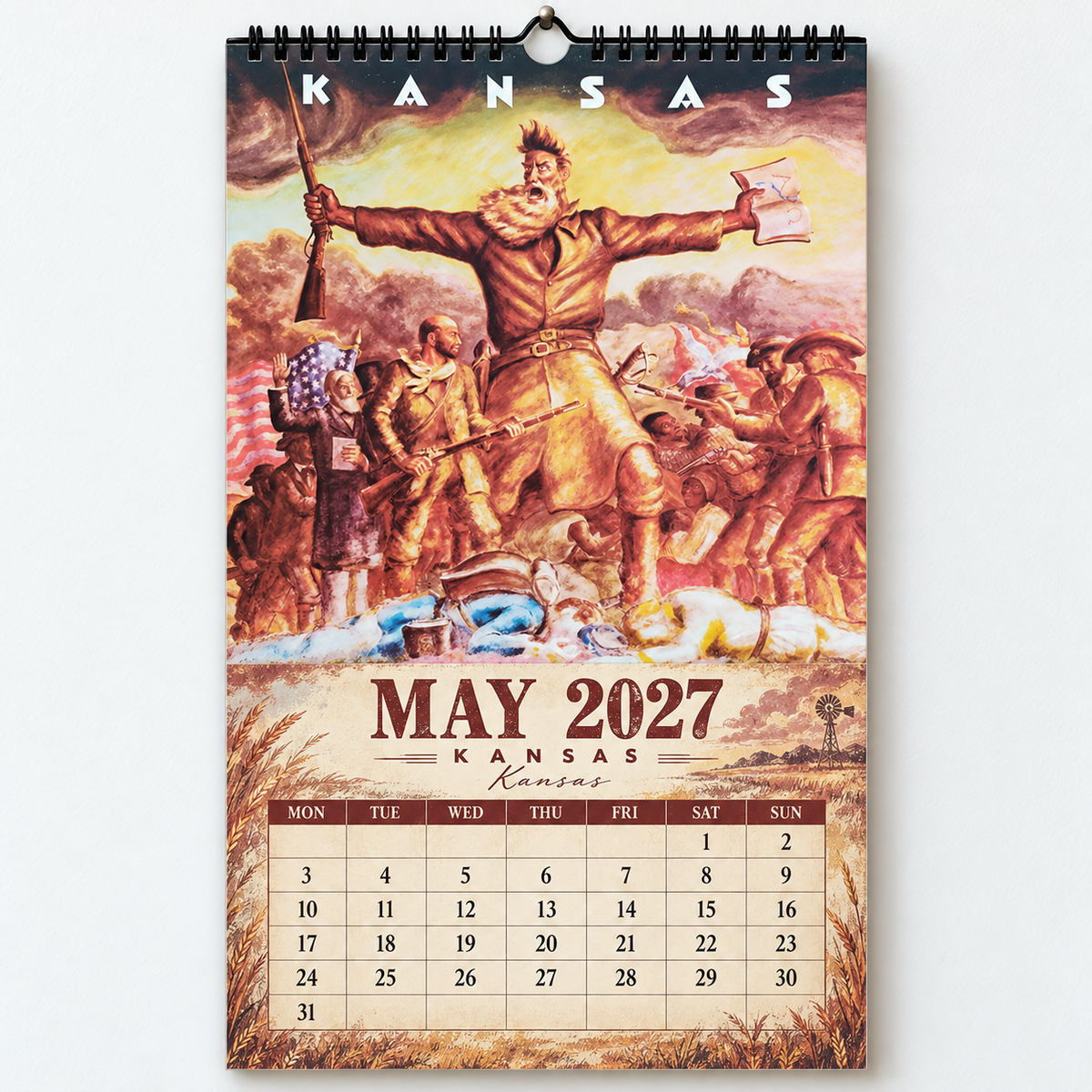 Kansas 2027 Wall Calendar - Album Cover Collage & Prog Rock Discography Art | Premium Classic Rock Fan Gift & Hanging Decor