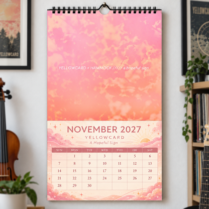 Yellowcard 2027 Wall Calendar - Album Cover Art & Pop Punk Discography Art | Fan Gift & Hanging Decor