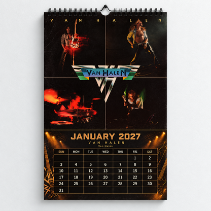 Van Halen 2027 Wall Calendar - Album Cover Art & Classic Rock Discography Art | Fan Gift & Hanging Decor