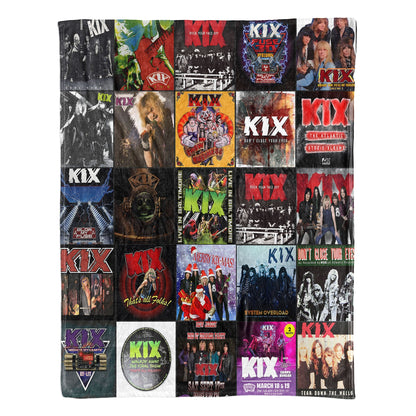 KIX Sherpa Blanket – A High-Voltage Tribute for True Glam Metal Fans