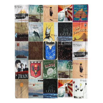 Train Sherpa Blanket – A Cozy Album Art Collection for True Fans