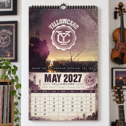 Yellowcard 2027 Wall Calendar - Album Cover Art & Pop Punk Discography Art | Fan Gift & Hanging Decor