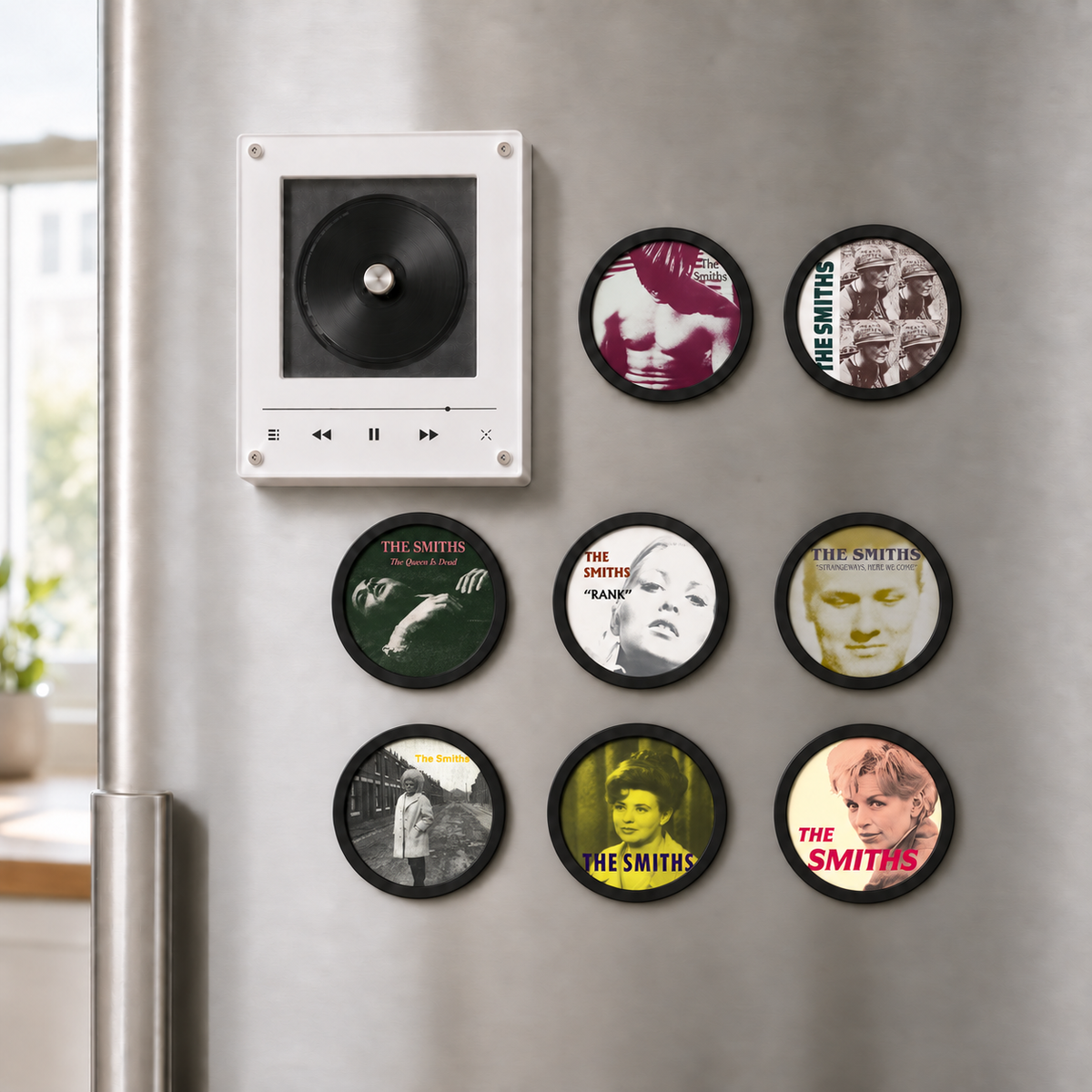 The Smiths MagTune Magnetic Music Player Set - Mini Vinyl Album Discs Frame Display - Indie Rock Band Fan Unique Gift Idea
