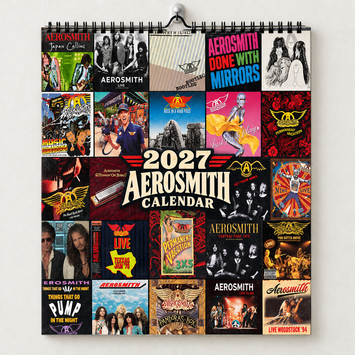 Aerosmith 2027 Rock Wall Calendar - Permanent Vacation Album Art Collector Edition, Hard Rock Music Fan Gift & Planner