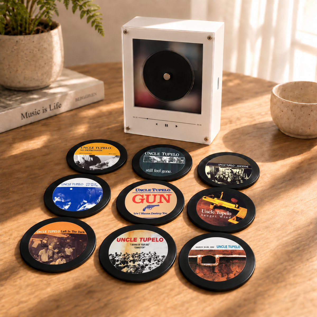 Uncle Tupelo MagTune Mini CD Player Light Box - Album Art Disc Night Light, USB Backlit Alternative Country Band Fan Gift
