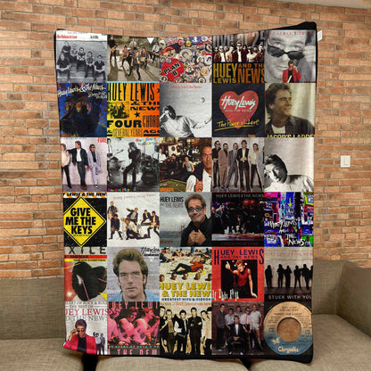 Huey Lewis & The News Sherpa Blanket – A Feel-Good Throwback for True Fans