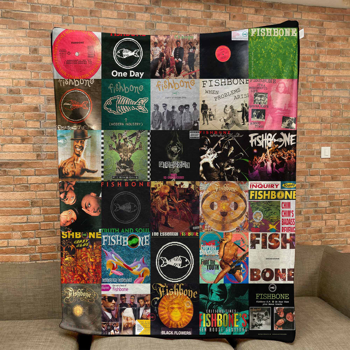 Fishbone Sherpa Blanket – A Wild, Funk-Rock Journey for True Fans