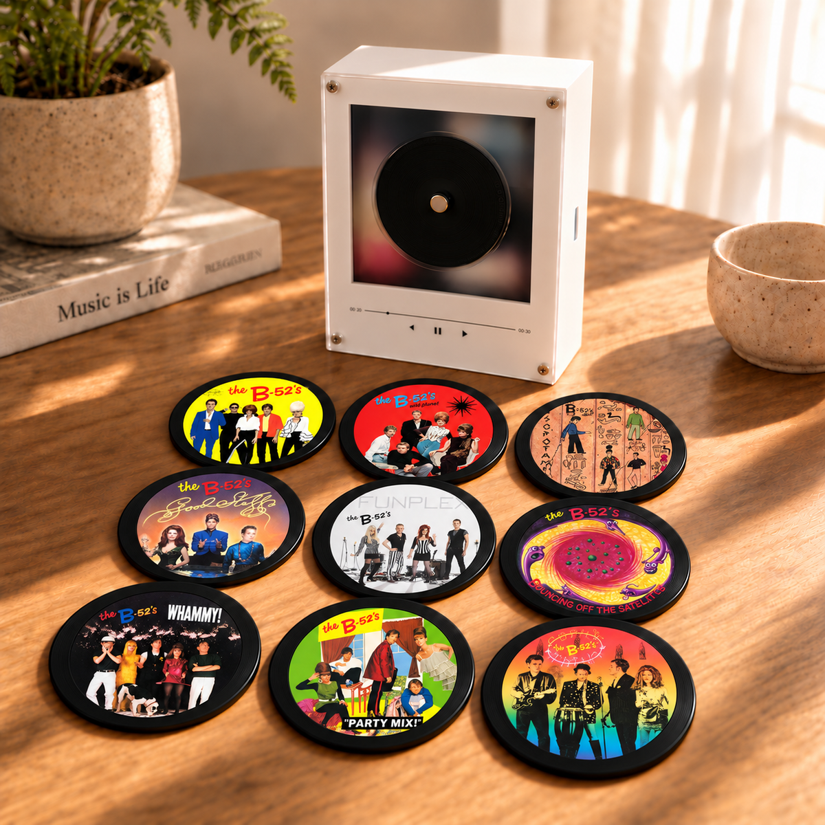 The B-52's MagTune Mini CD Player Light Box - Album Art Disc Night Light, USB Backlit New Wave Rock Band Fan Gift