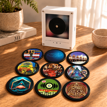 311 MagTune Mini CD Player Light Box - Album Art Disc Night Light & Music Decor Display, USB Backlit Rock Band Collector Fan Gift