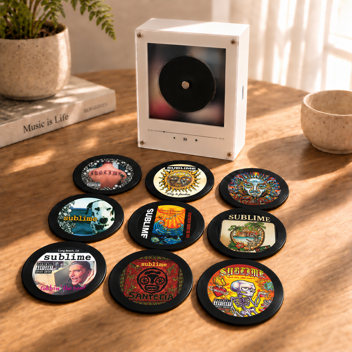 Sublime MagTune Mini CD Player Light Box - Album Art Disc Night Light, USB Backlit Ska Punk Reggae Rock Band Fan Gift