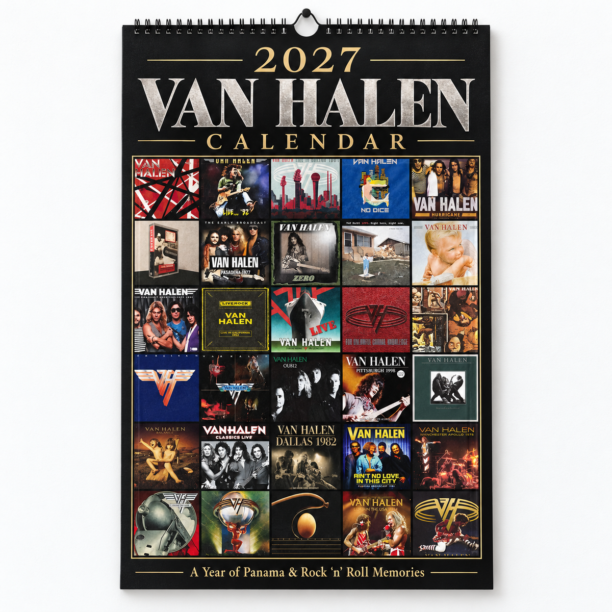 Van Halen 2027 Wall Calendar - Album Cover Art & Classic Rock Discography Art | Fan Gift & Hanging Decor