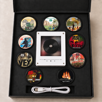 Steel Pulse MagTune Mini CD Player Light Box - Album Art Disc Night Light, USB Backlit Roots Reggae Band Fan Gift