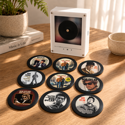 Bob Dylan MagTune, Magnetic Music Player Set, Album Art Music Magnet, Bob Dylan Fan Gift, Folk Rock Collectible