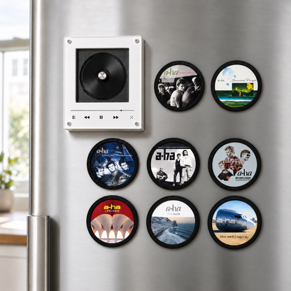 a-ha MagTune Mini CD Player Light - Premium Synth-Pop Merchandise, Hunting High and Low Album Art LED Night Light Tabletop Gift