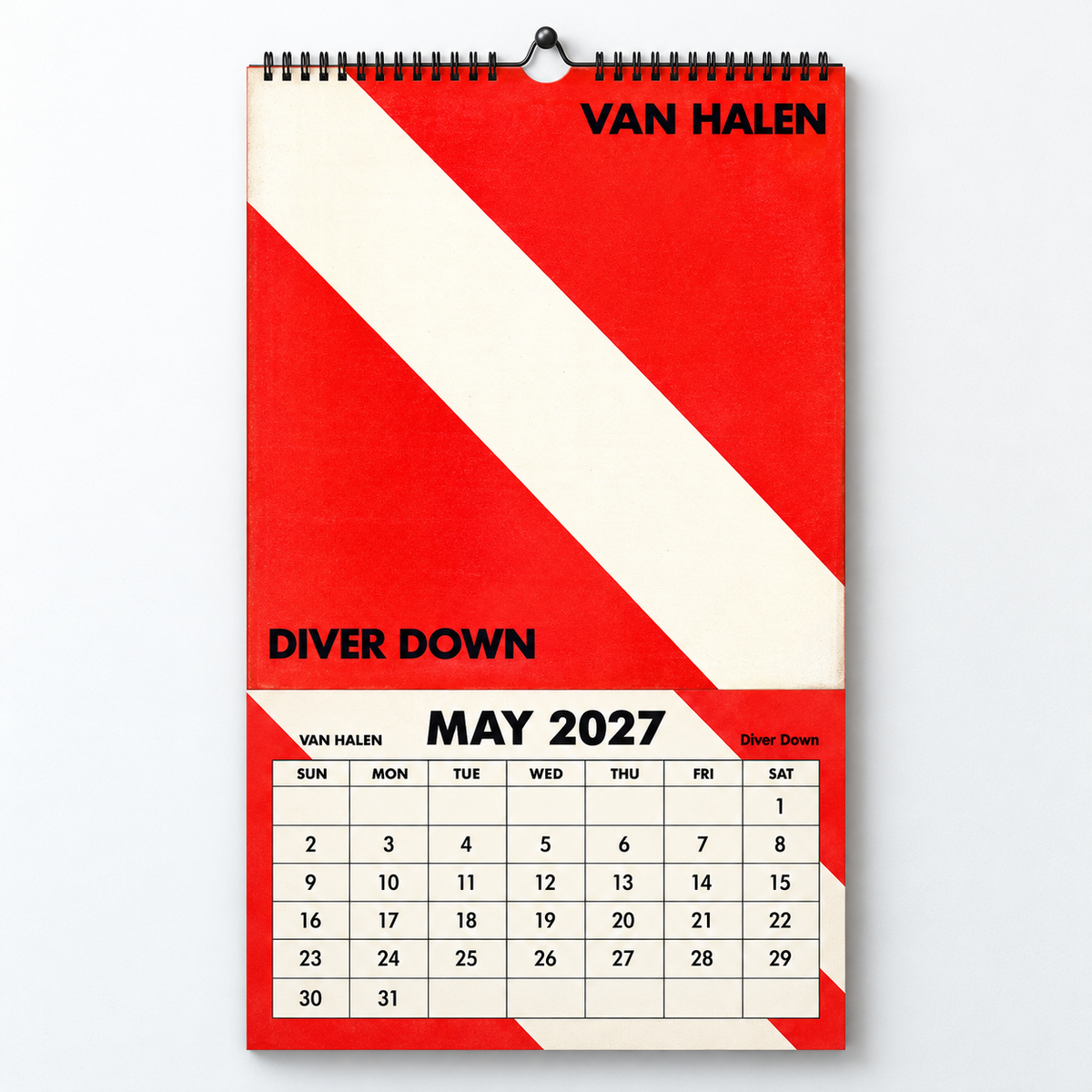Van Halen 2027 Wall Calendar - Album Cover Art & Classic Rock Discography Art | Fan Gift & Hanging Decor