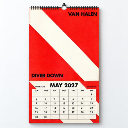 Van Halen 2027 Wall Calendar - Album Cover Art & Classic Rock Discography Art | Fan Gift & Hanging Decor