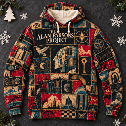 The Alan Parsons Project Patchwork Hoodie – Vintage Progressive Rock Band Graphic Pullover, Retro Music Lover Gift
