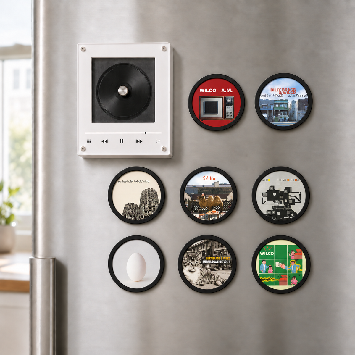 Wilco MagTune Mini CD Player Light Box - Album Art Disc Night Light, USB Backlit Alternative Rock Band Fan Gift
