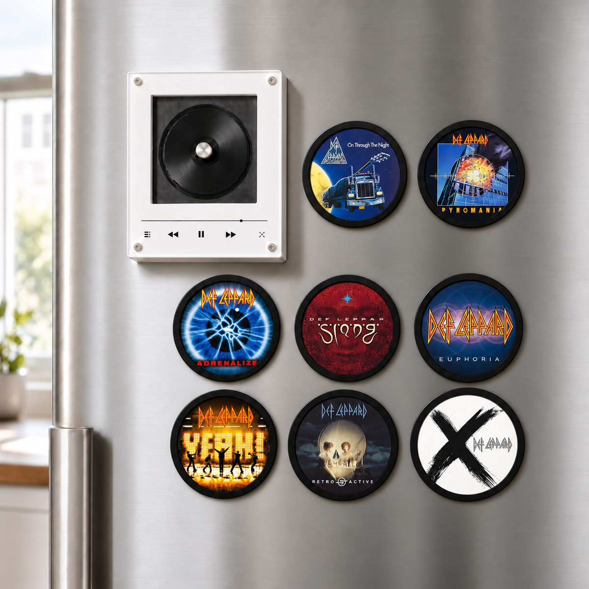 Def Leppard MagTune Album Art Frame - Album Cover Music Player Display, Hard Rock Fan Gift & Room Decor