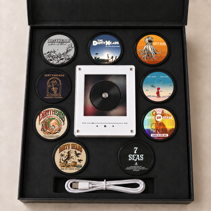 Dirty Heads MagTune Mini CD Player Light Box - Album Art Disc Night Light & Music Decor Display, USB Backlit Reggae Rock Collector Fan Gift
