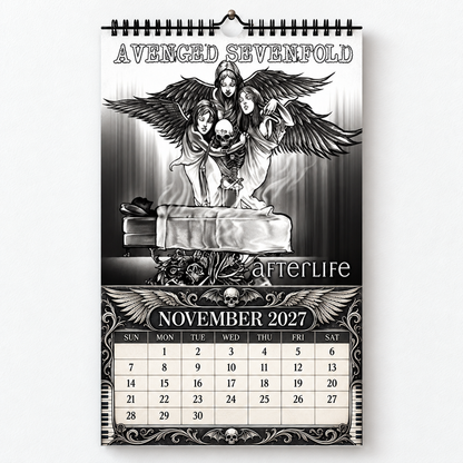 2027 Avenged Sevenfold Album Cover Wall Calendar – A7X Heavy Metal Music Calendar, Rock Band Decor, Nostalgic Gift for Fans