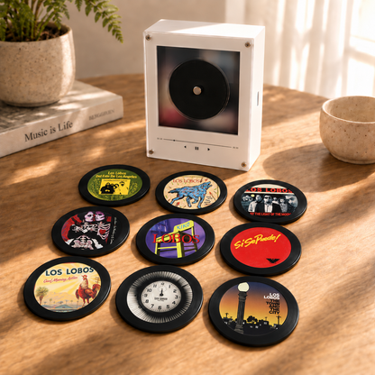 Los Lobos MagTune Mini CD Player Light - Premium Mexican Rock Merchandise, Kiko Album Art LED Night Light Tabletop Fan Gift