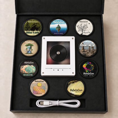 Rebelution MagTune Mini CD Player Light Box - Album Art Disc Night Light, USB Backlit Reggae Rock Fan Gift