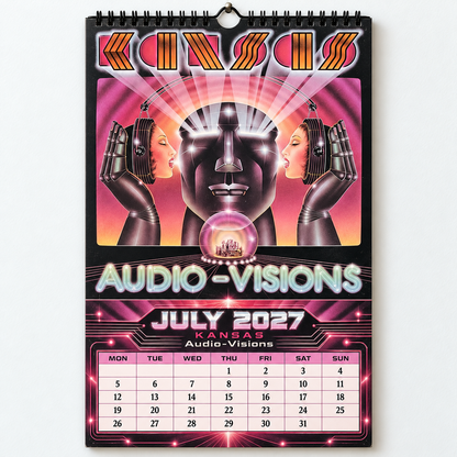 Kansas 2027 Wall Calendar - Album Cover Collage & Prog Rock Discography Art | Premium Classic Rock Fan Gift & Hanging Decor