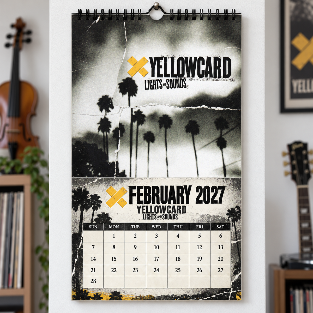 Yellowcard 2027 Wall Calendar - Album Cover Art & Pop Punk Discography Art | Fan Gift & Hanging Decor
