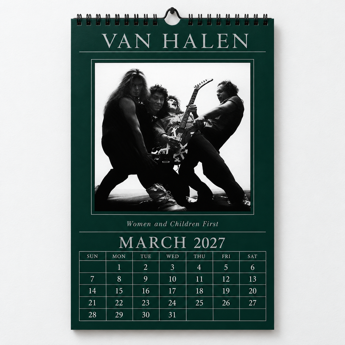 Van Halen 2027 Wall Calendar - Album Cover Art & Classic Rock Discography Art | Fan Gift & Hanging Decor