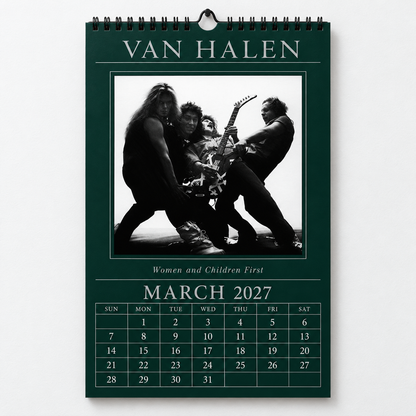 Van Halen 2027 Wall Calendar - Album Cover Art & Classic Rock Discography Art | Fan Gift & Hanging Decor