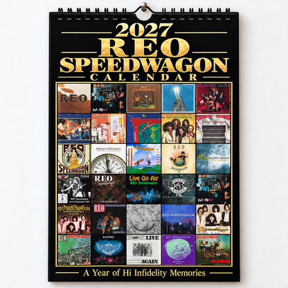REO Speedwagon 2027 Wall Calendar - Album Cover Collage & Classic Rock Discography Art | Fan Gift & Hanging Decor