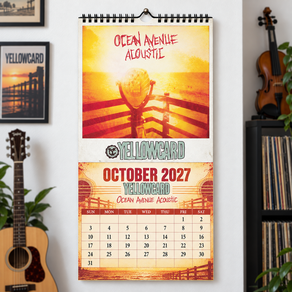 Yellowcard 2027 Wall Calendar - Album Cover Art & Pop Punk Discography Art | Fan Gift & Hanging Decor