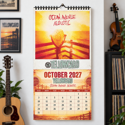 Yellowcard 2027 Wall Calendar - Album Cover Art & Pop Punk Discography Art | Fan Gift & Hanging Decor